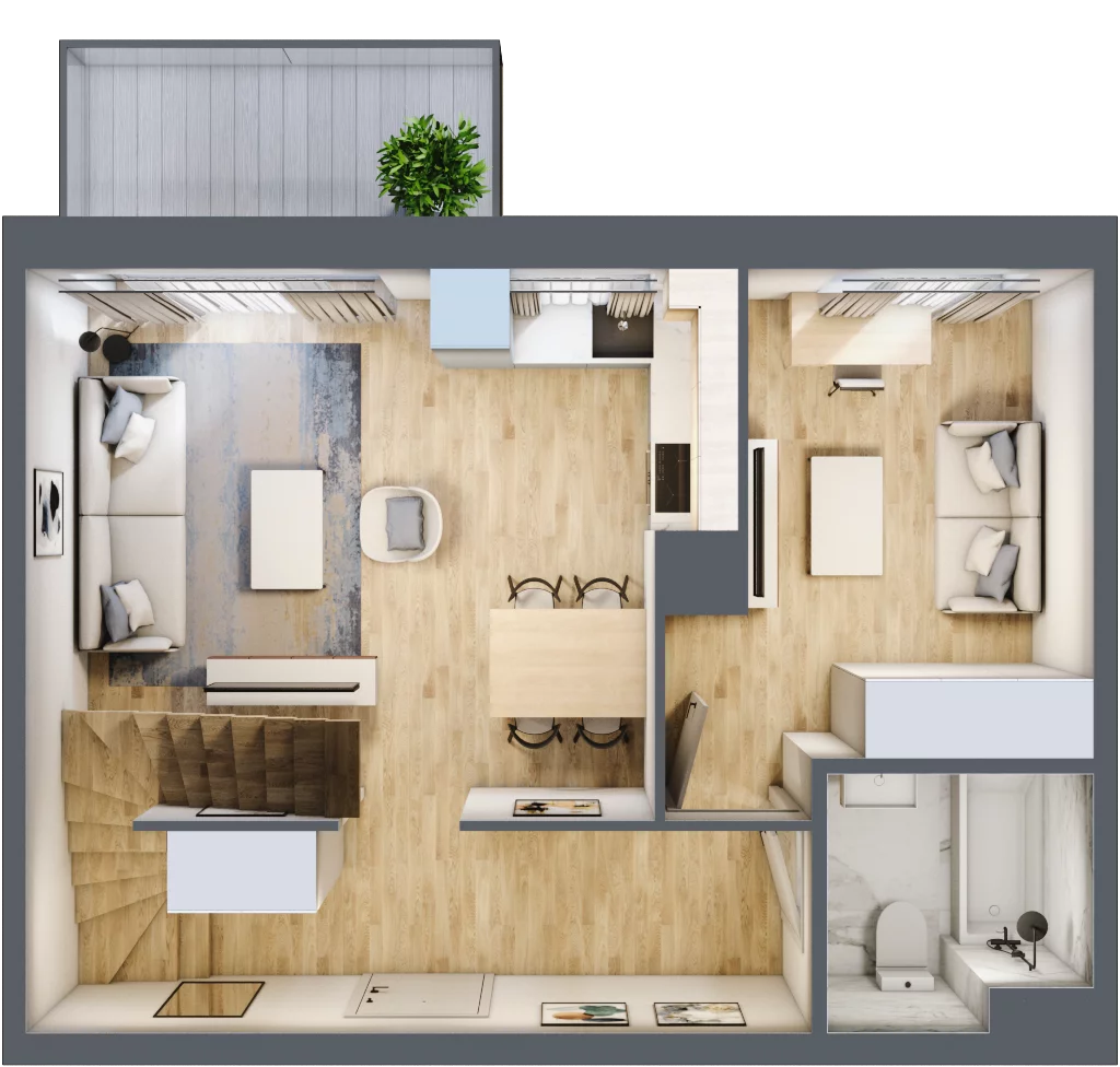 4 pokoje, mieszkanie 78,07 m², piętro 3, oferta nr 226, Zaspa Wygodnie, Gdańsk, Zaspa, Zaspa-Młyniec, Al. Jana Pawła II