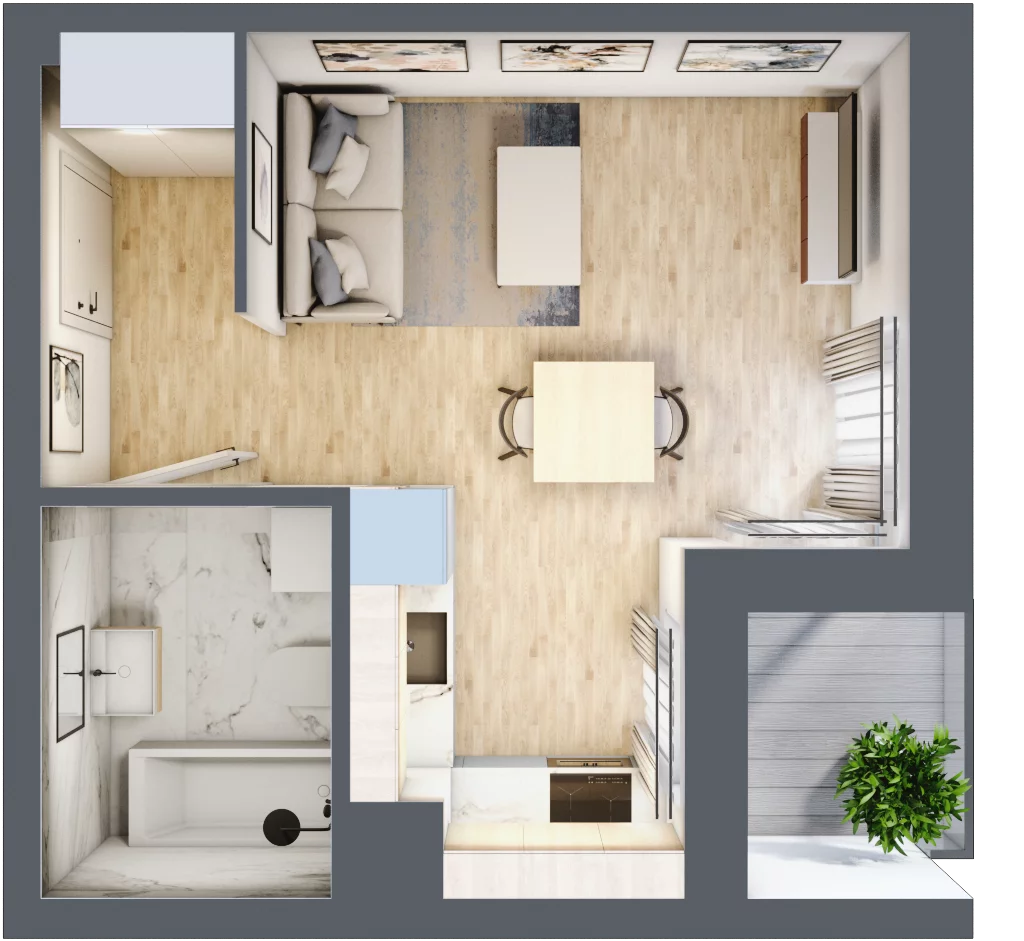1 pokój, mieszkanie 25,87 m², piętro 4, oferta nr 174, Zaspa Wygodnie, Gdańsk, Zaspa, Zaspa-Młyniec, Al. Jana Pawła II
