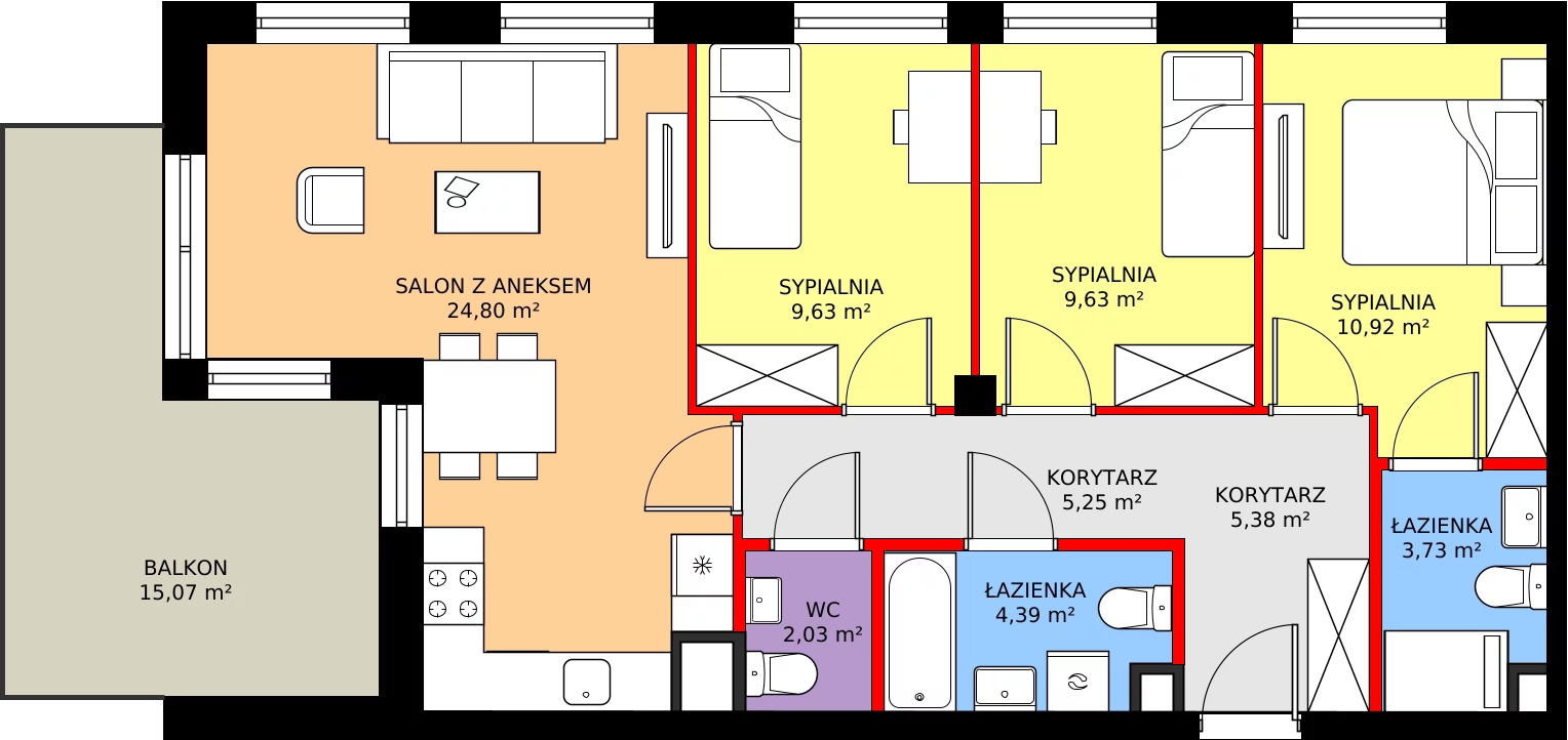 Zalety mieszkania 78.76 m², 53