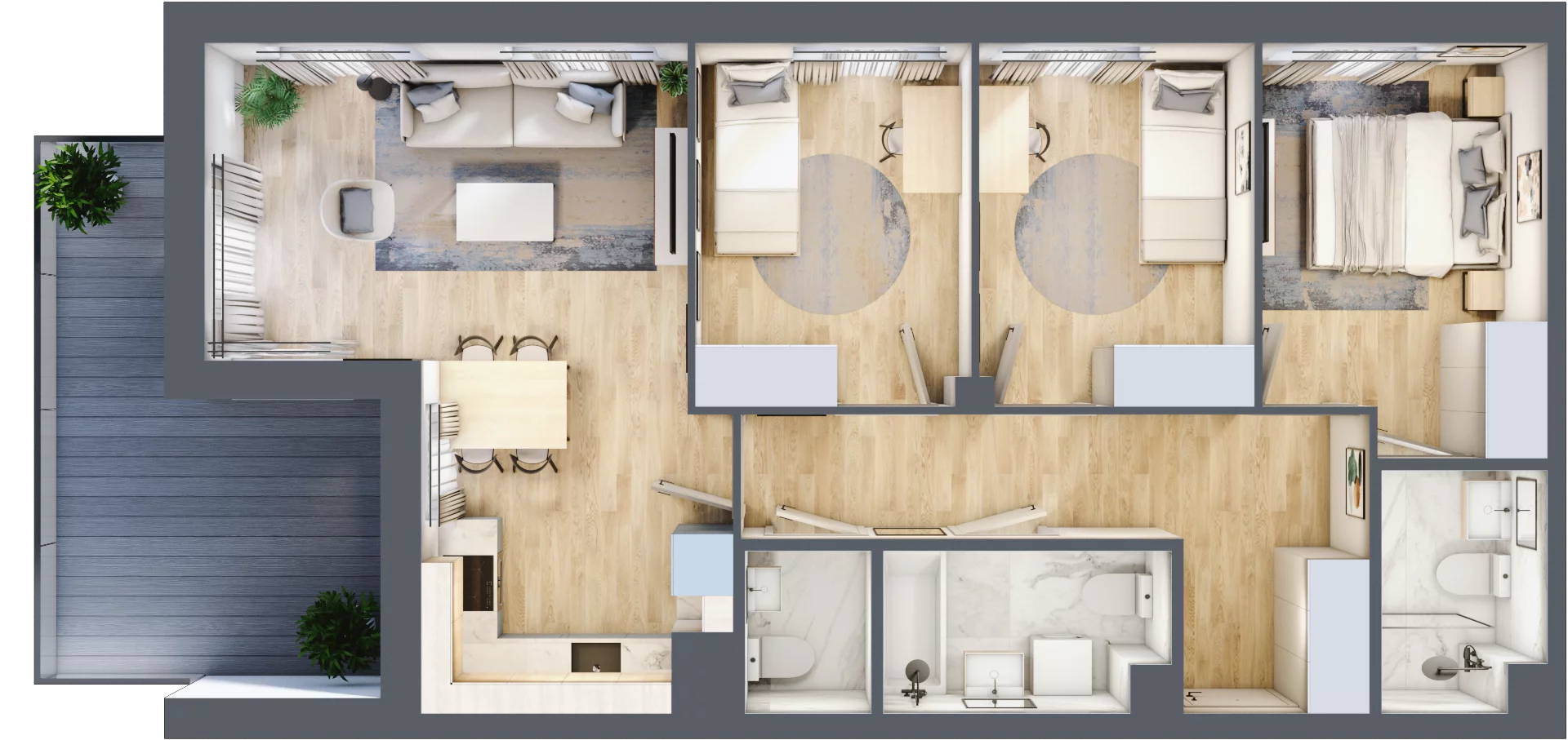 4 pokoje, mieszkanie 78,76 m², piętro 5, oferta nr 53, Zaspa Wygodnie, Gdańsk, Zaspa, Zaspa-Młyniec, Al. Jana Pawła II