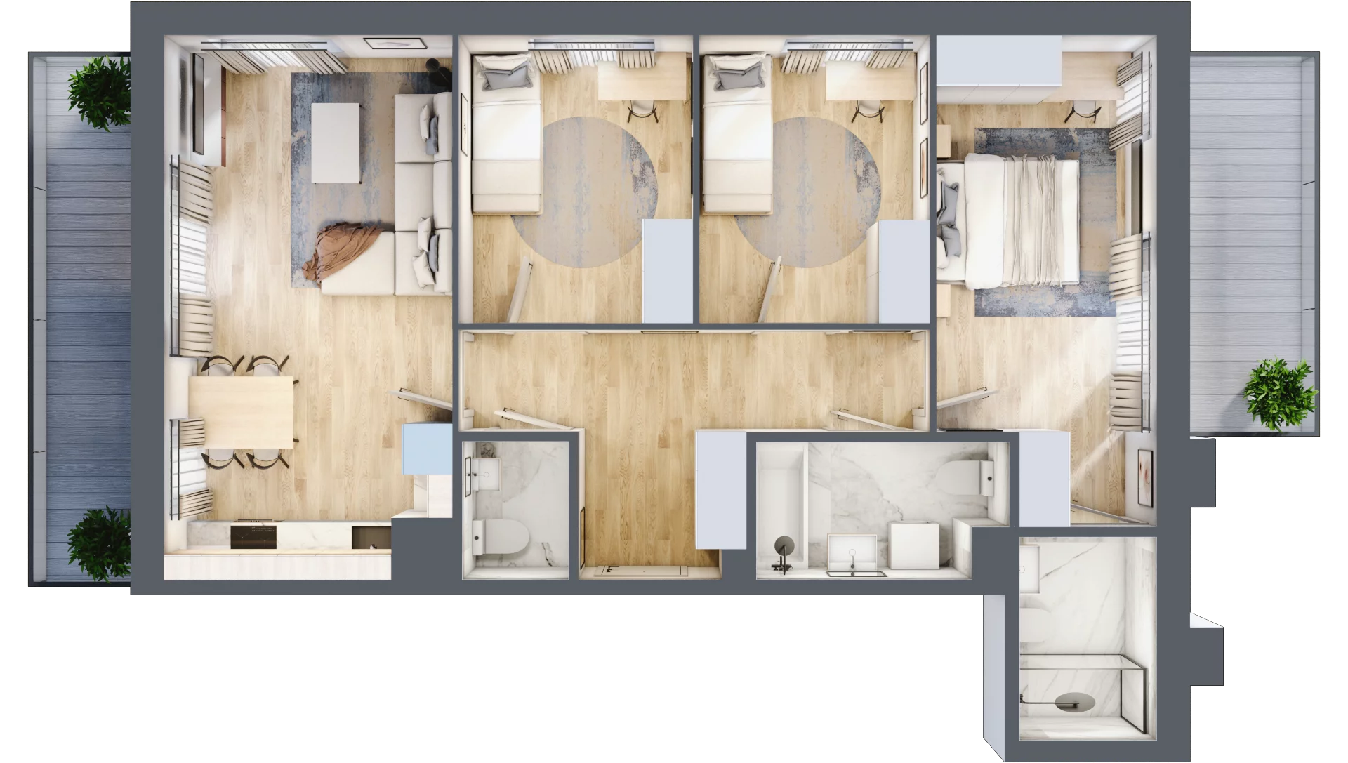 4 pokoje, mieszkanie 77,83 m², piętro 6, oferta nr 68, Zaspa Wygodnie, Gdańsk, Zaspa, Zaspa-Młyniec, Al. Jana Pawła II