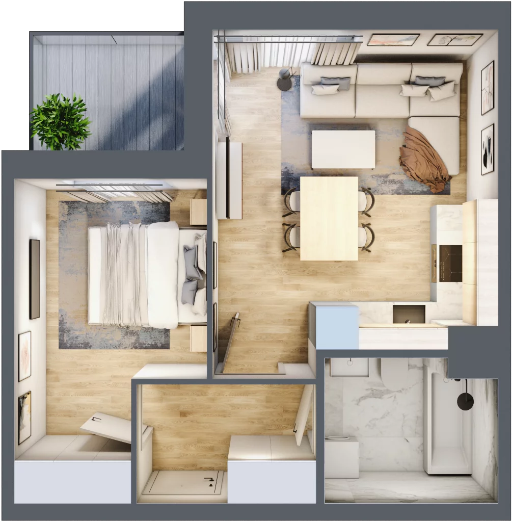 2 pokoje, mieszkanie 38,45 m², piętro 2, oferta nr 145, Zaspa Wygodnie, Gdańsk, Zaspa, Zaspa-Młyniec, Al. Jana Pawła II