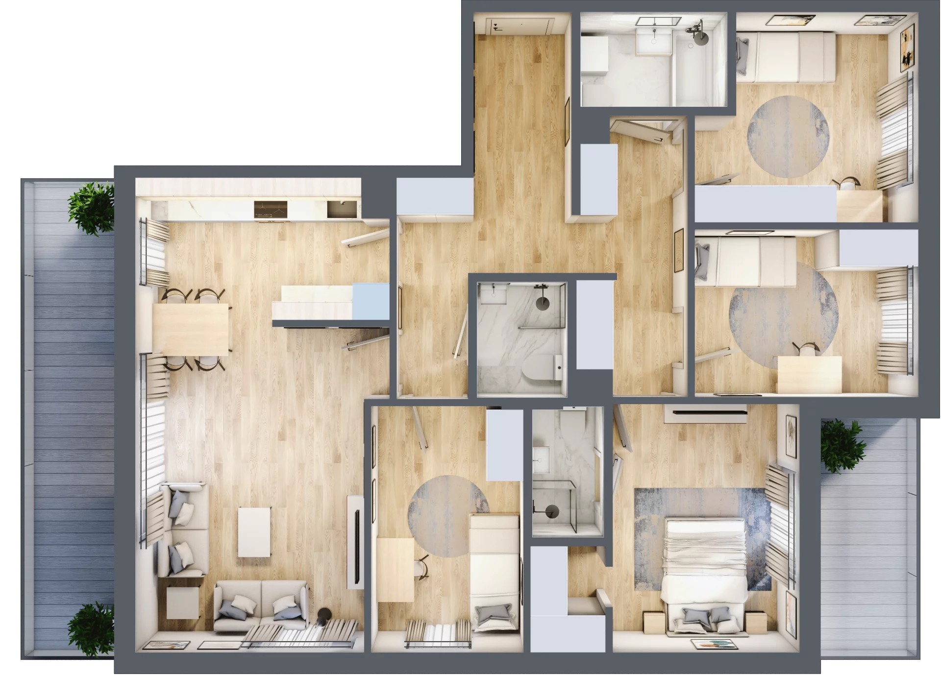 5 pokoi, mieszkanie 115,19 m², piętro 1, oferta nr 34, Wille Wiślany Mokotów, Warszawa, Mokotów, Czerniaków, Al. Polski Walczącej