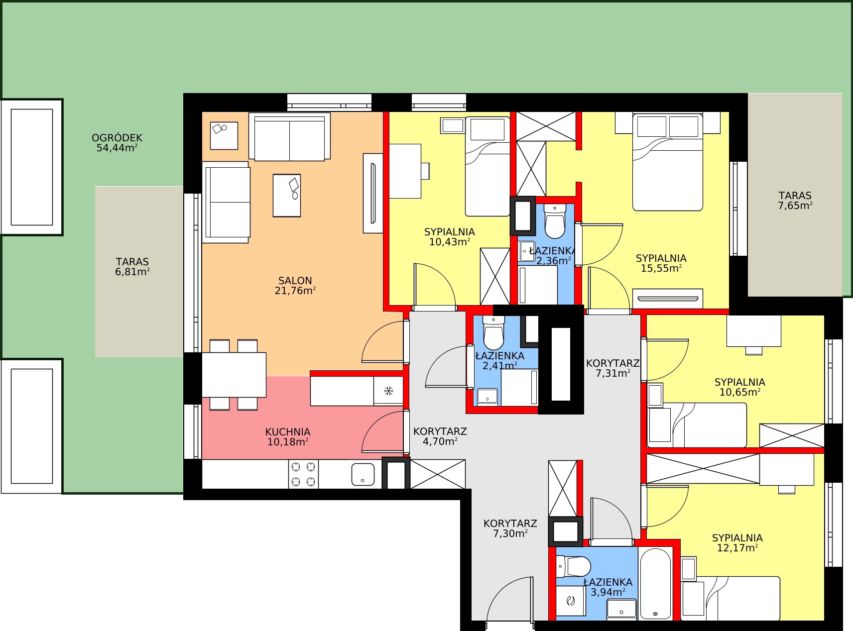 Zalety mieszkania 112.79 m², 19