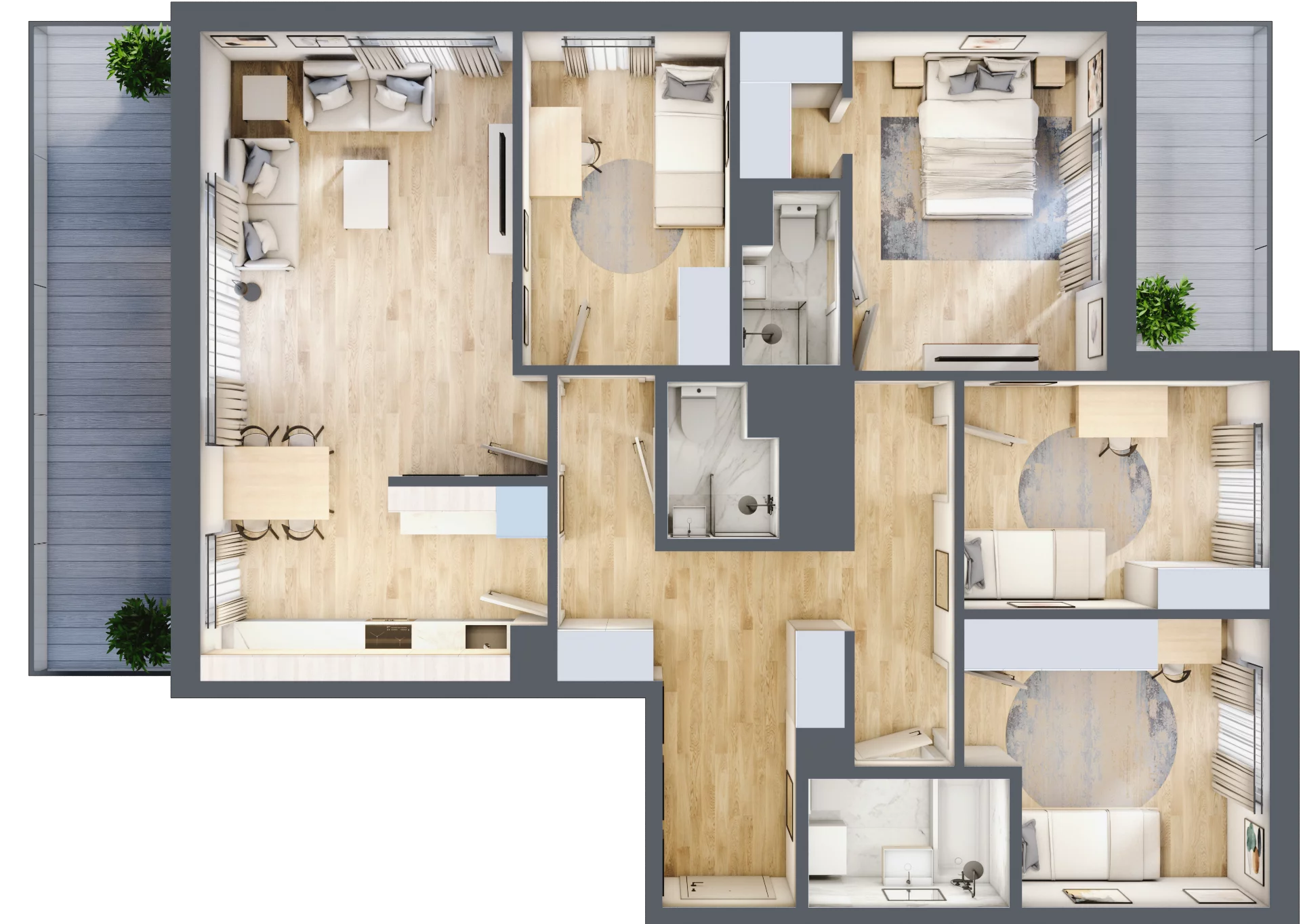 5 pokoi, mieszkanie 112,81 m², piętro 1, oferta nr 22, Wille Wiślany Mokotów, Warszawa, Mokotów, Czerniaków, Al. Polski Walczącej