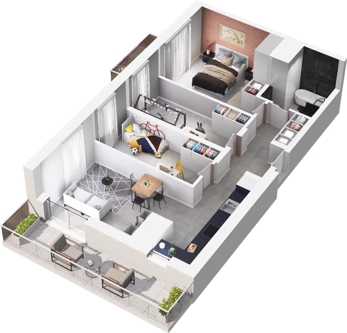 Mieszkanie 65,49 m², piętro 7, oferta nr 201, 64 Dmowskiego, Poznań, Św. Łazarz, Łazarz, ul. R. Dmowskiego