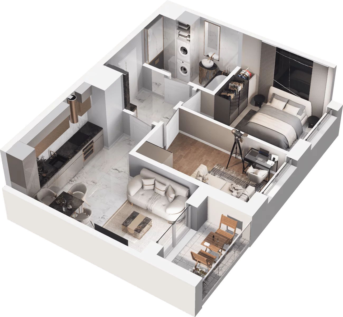 Mieszkanie 47,72 m², piętro 8, oferta nr 38, 64 Dmowskiego, Poznań, Św. Łazarz, Łazarz, ul. R. Dmowskiego