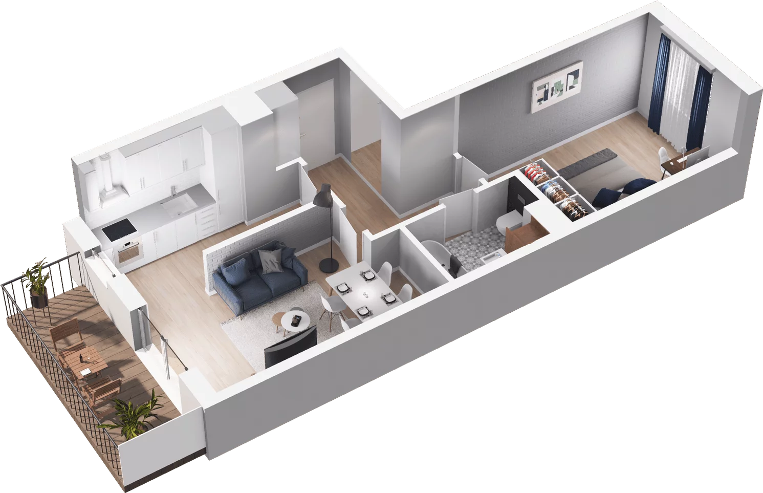 Mieszkanie 43,74 m², piętro 1, oferta nr 108, Górczewska 240, Warszawa, Bemowo, Górce, ul. Górczewska 240