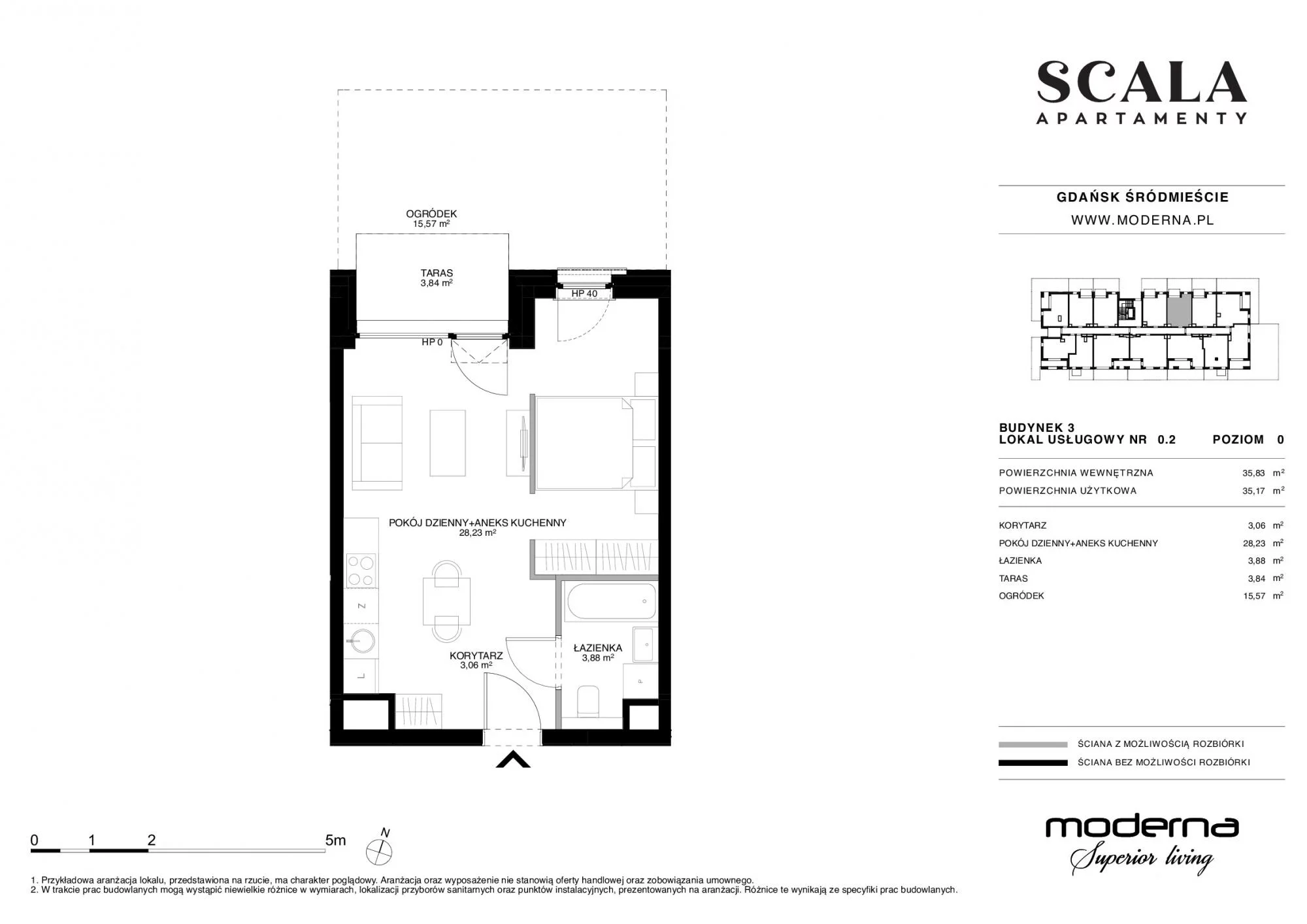 Apartament 35,34 m², parter, oferta nr 3-0.2., Scala, Gdańsk, Śródmieście, ul. Łąkowa 60C