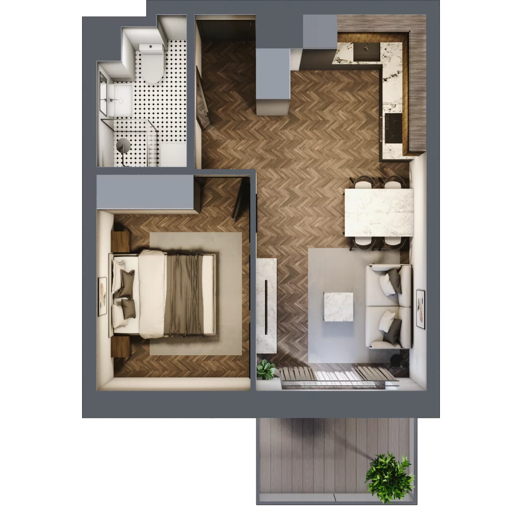 2 pokoje, mieszkanie 34,03 m², piętro 2, oferta nr B2.30, Winogronowa Park, Środa Śląska, ul. Winogronowa