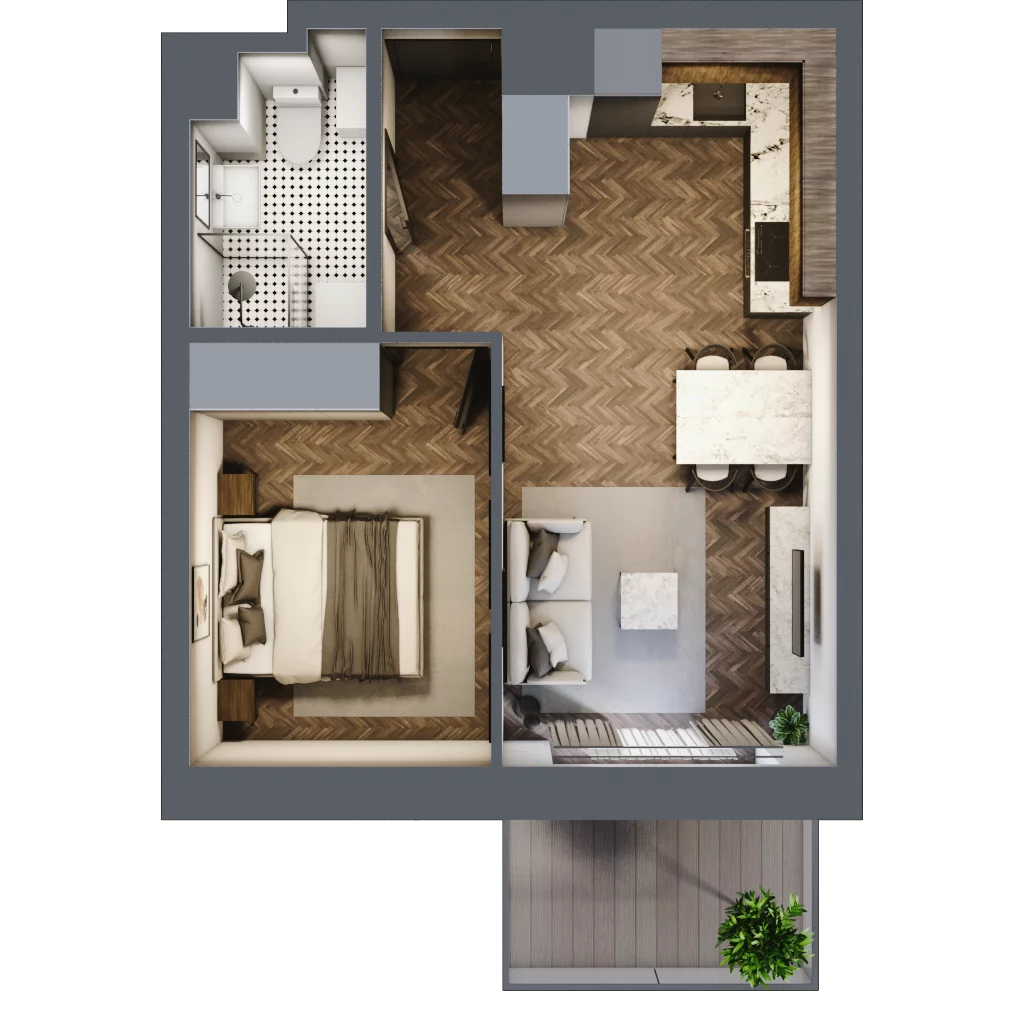 2 pokoje, mieszkanie 34,06 m², piętro 2, oferta nr B2.32, Winogronowa Park, Środa Śląska, ul. Winogronowa