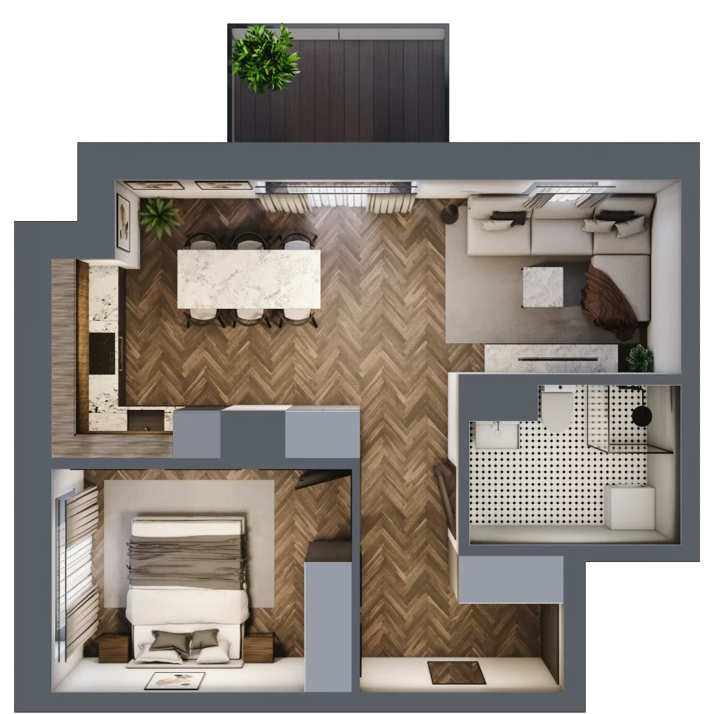 2 pokoje, mieszkanie 45,41 m², piętro 2, oferta nr B2.34, Winogronowa Park, Środa Śląska, ul. Winogronowa