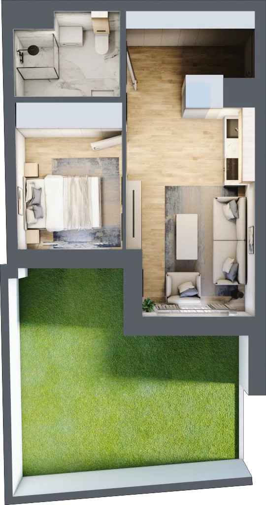 2 pokoje, mieszkanie 36,90 m², parter, oferta nr 0.5, Piwna 21, Wrocław, Plac Grunwaldzki, Śródmieście, ul. Piwna 21