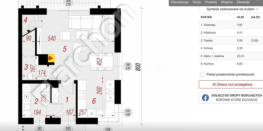 Dom i rezydencja 82,45 m², oferta nr , SDHEHU969, Jastrzębia Góra, Maślakowa