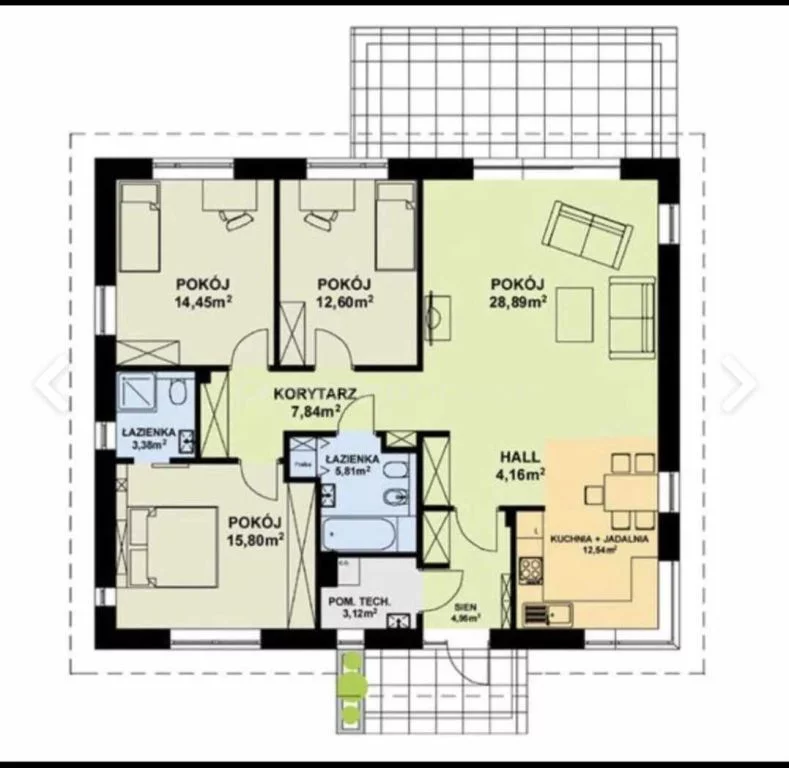 Dom 113,00 m², oferta nr , RYFY957, Sikorowo