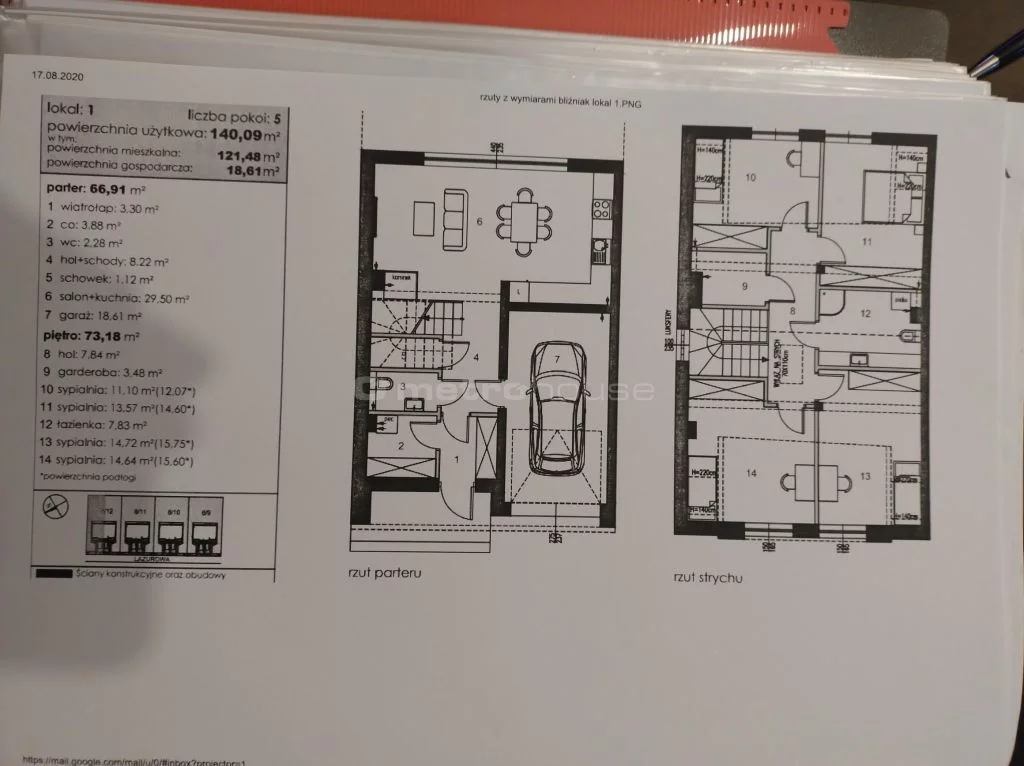 Dom i rezydencja 140,00 m², oferta nr , SDNUVO828, Dosin