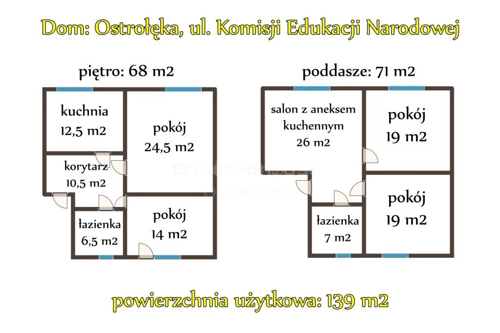 Dom 139,00 m², oferta nr , WDGEKA762, Ostrołęka, Komisji Edukacji Narodowej