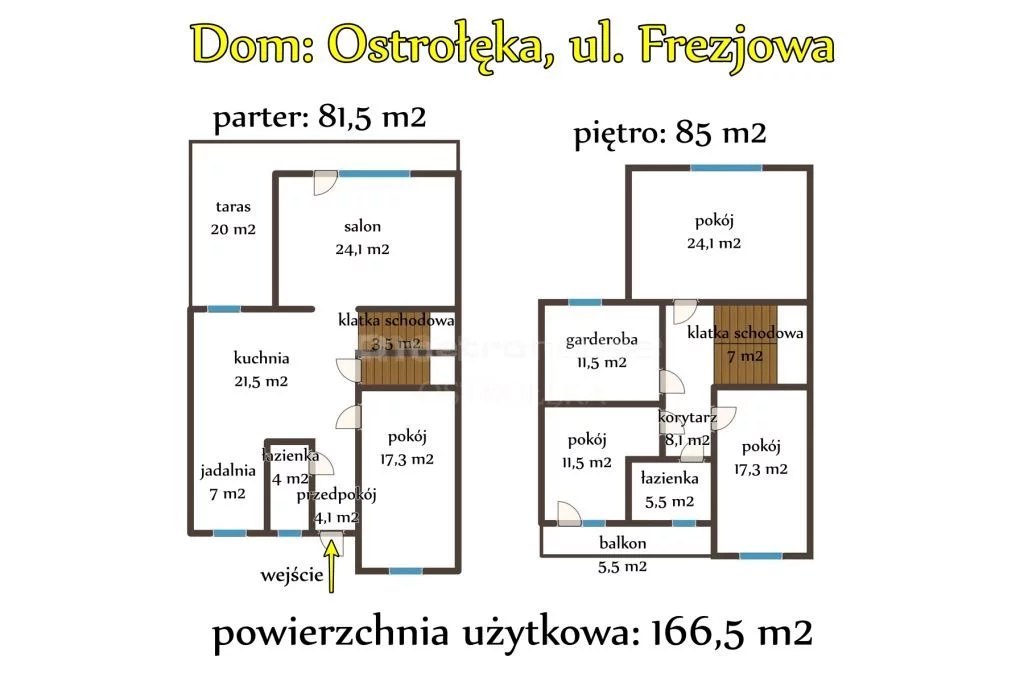 Dom 166,50 m², oferta nr , SDPADE223, Ostrołęka, Frezjowa