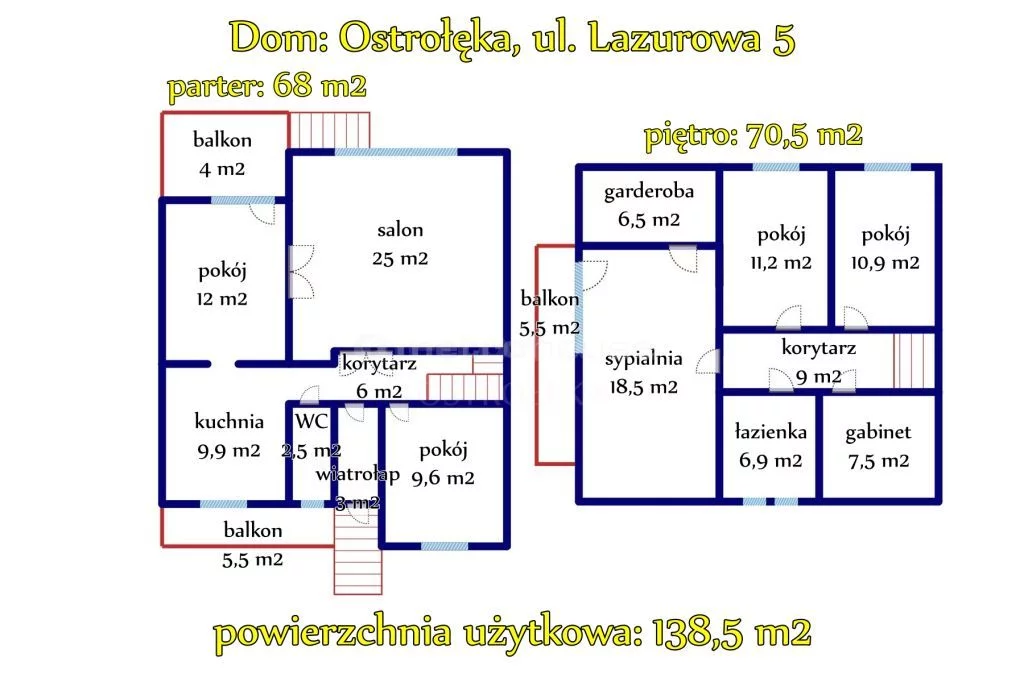 Dom 225,00 m², oferta nr , SDLEHO136, Ostrołęka, Lazurowa