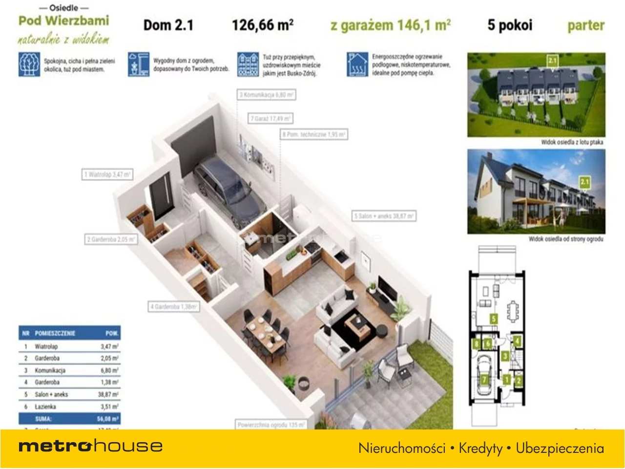 Dom 146,10 m², oferta nr , CULY526, Zbludowice