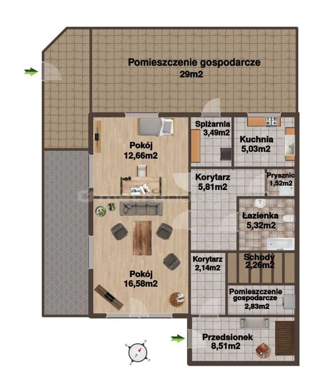 Dom 200,00 m², oferta nr , SDHUDY988, Zielona Góra, Tarpanowa