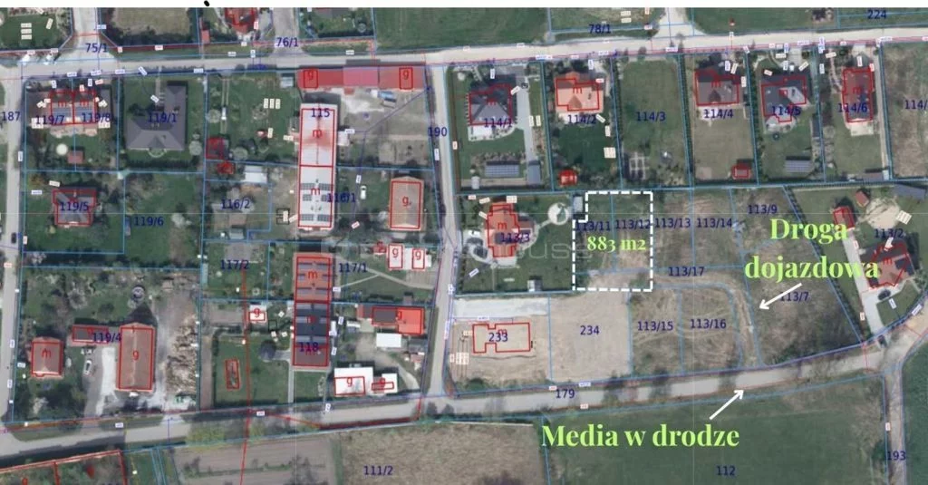 Działka 883,00 m², oferta nr , SGGEKU741, Bogusławice