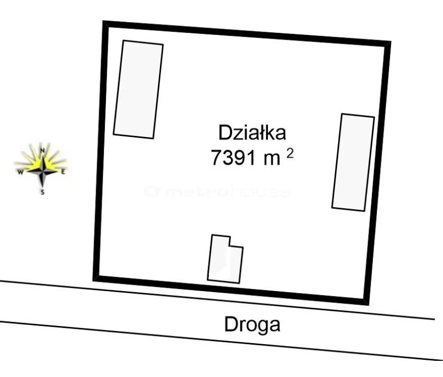 Działka 7 391,00 m², Bramki, Sprzedaż