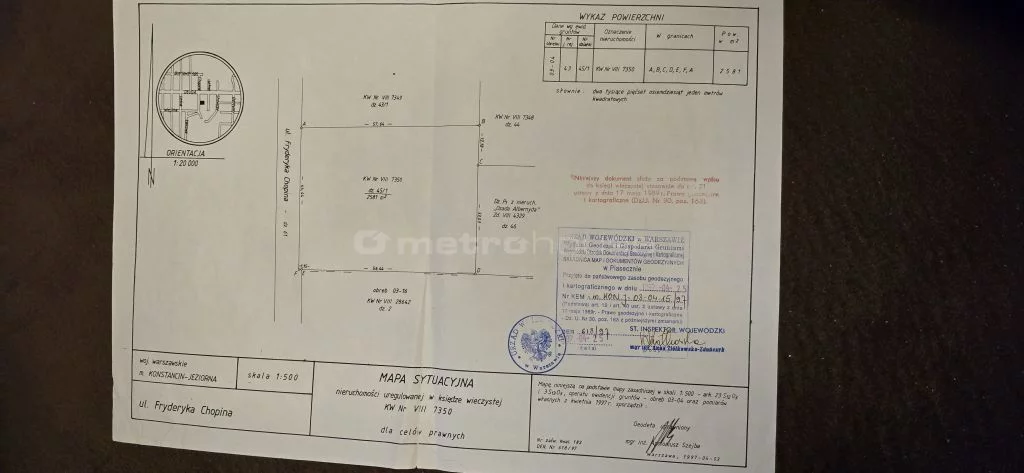 Działka 2 581,00 m², oferta nr , SGFUNI482, Konstancin-Jeziorna, Chopina