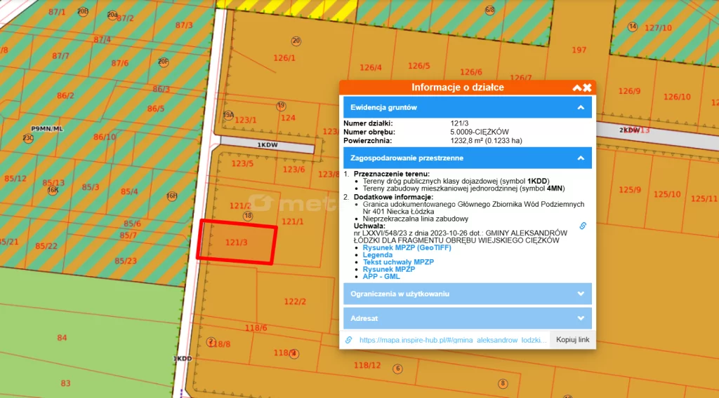 Działka 1 232,80 m², oferta nr , SGKIJO646, Ciężków