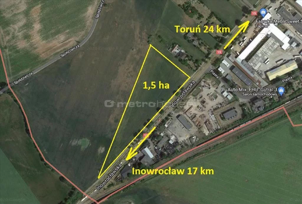 Działka 15 000,00 m², oferta nr , BATY822, Gniewkowo