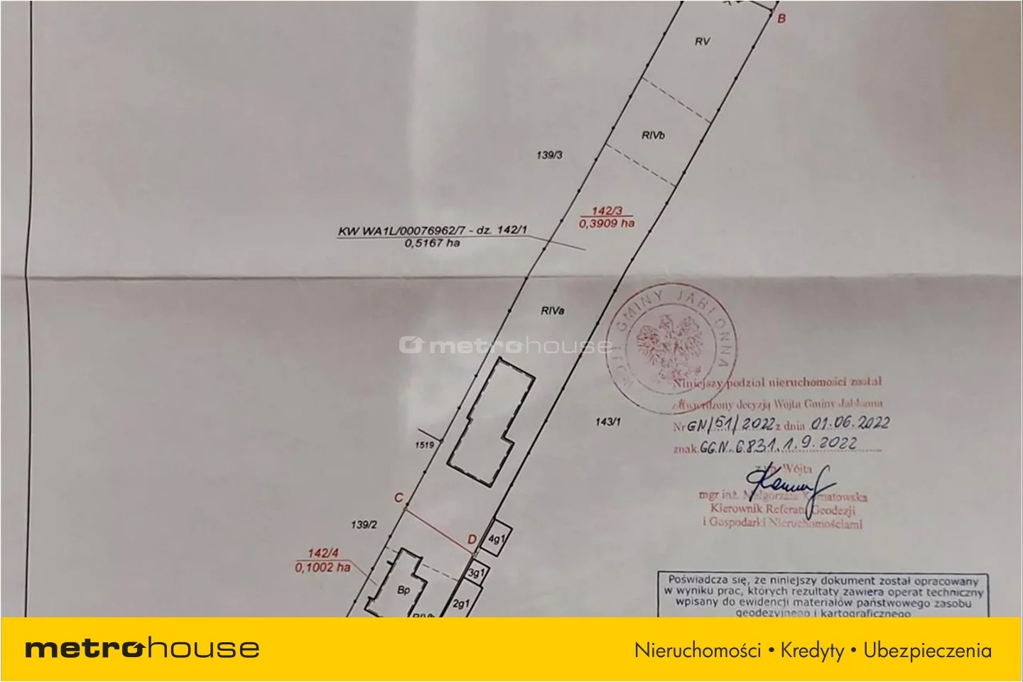 Działka 3 909,00 m², oferta nr , LURE680, Jabłonna