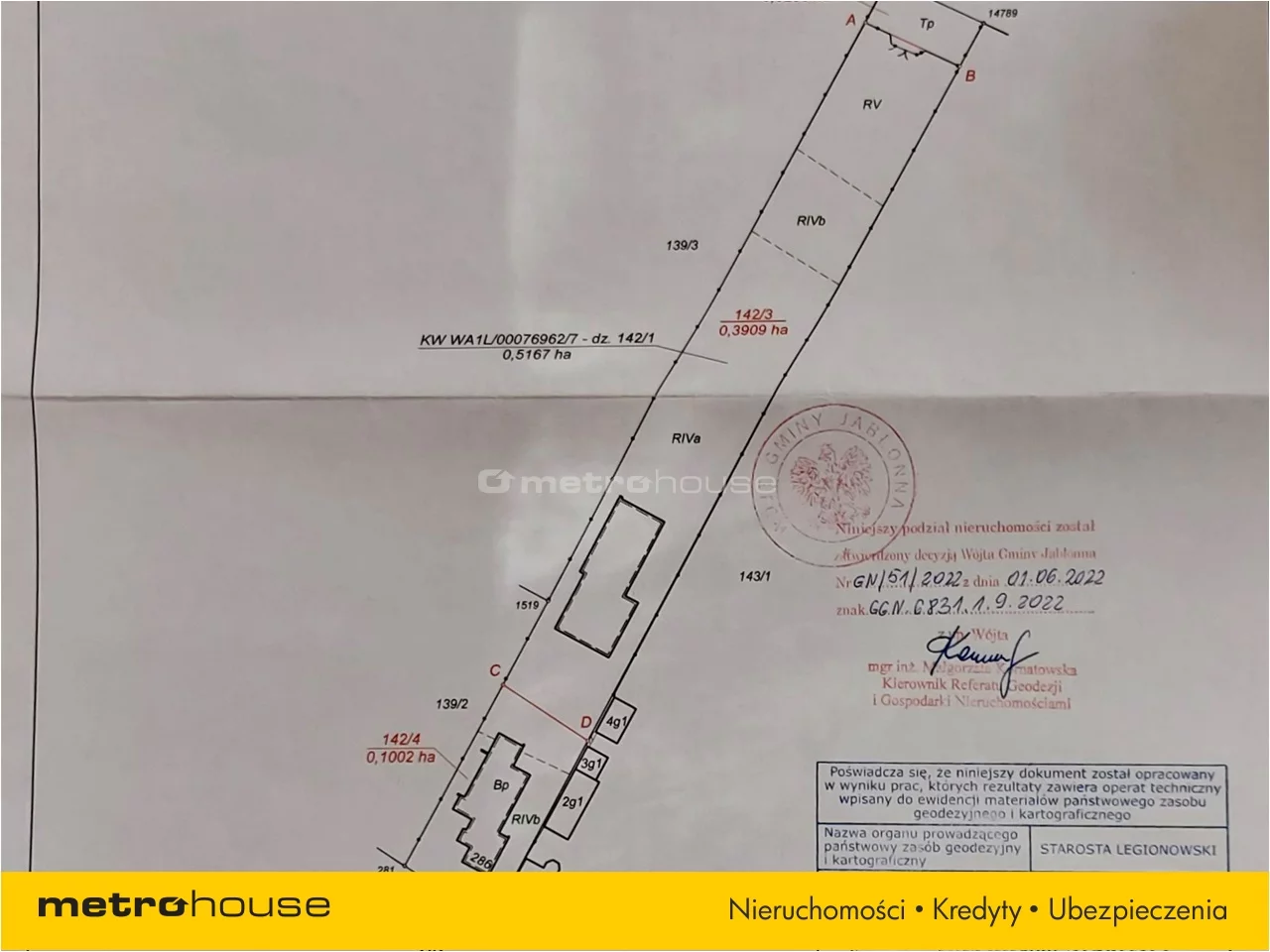 Działka 3 909,00 m², oferta nr , LURE680, Jabłonna