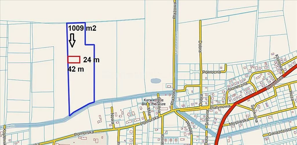 Działka 1 009,00 m², oferta nr , CURU719, Karwieńskie Błoto Pierwsze