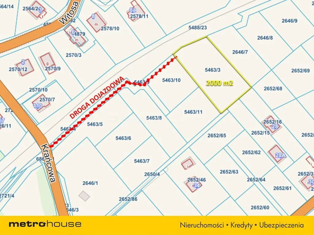 Działka 2 000,00 m², oferta nr , SGHURY218, Kozy, Krańcowa