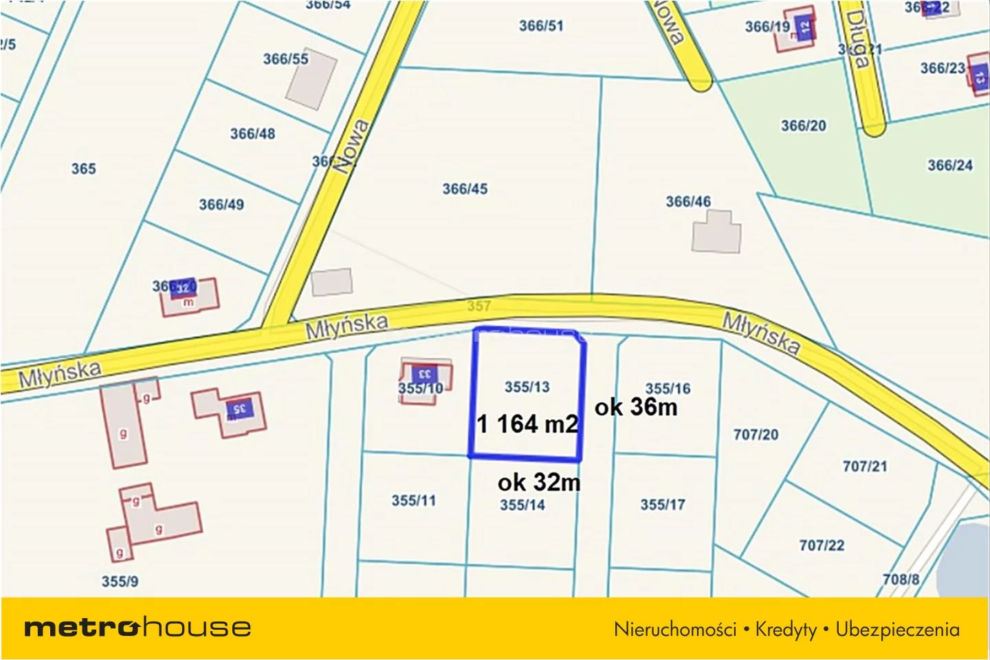 Działka 1 164,00 m², oferta nr , CUHY964, Mieroszyno