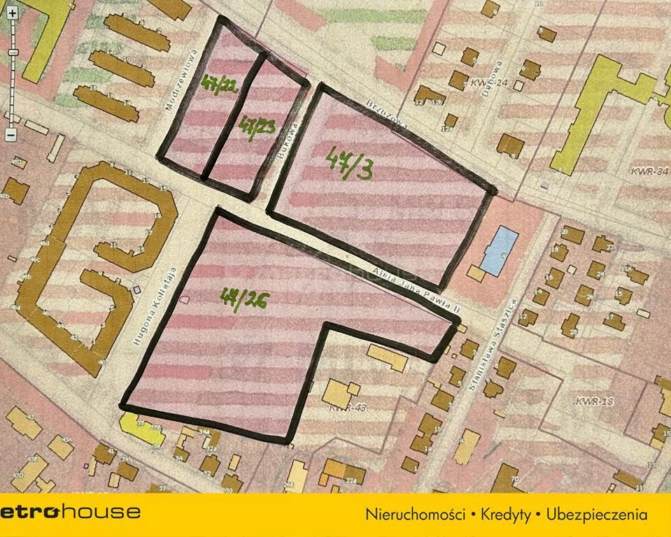 Działka 4 294,00 m², oferta nr , SGVIPI536, Kąty Wrocławskie, Modrzewiowa