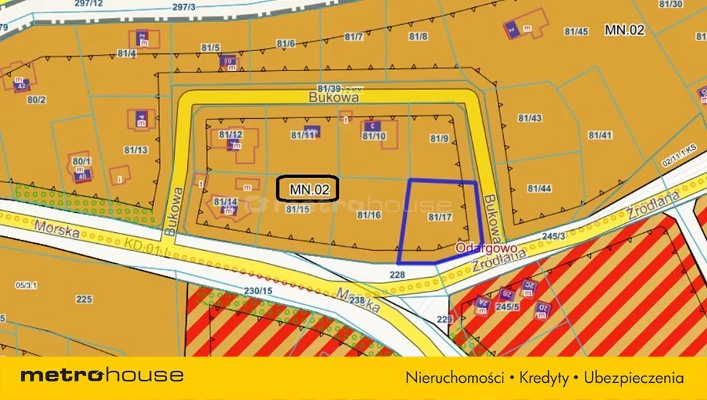 Działka 1 272,00 m², oferta nr , SGDAMY633, Odargowo, Morska