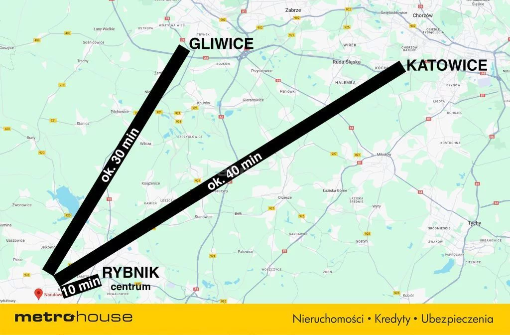 Działka 16 356,00 m², oferta nr , SGRUKO444, Rybnik, Narutowicza