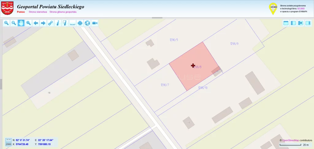 Działka 1 200,00 m², oferta nr , SGHALE973, Nowe Okniny
