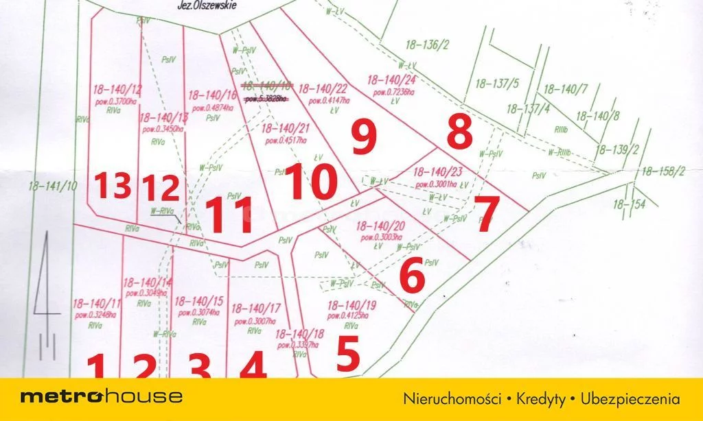 Działka 3 001,00 m², oferta nr , SGTEJO997, Olszewo