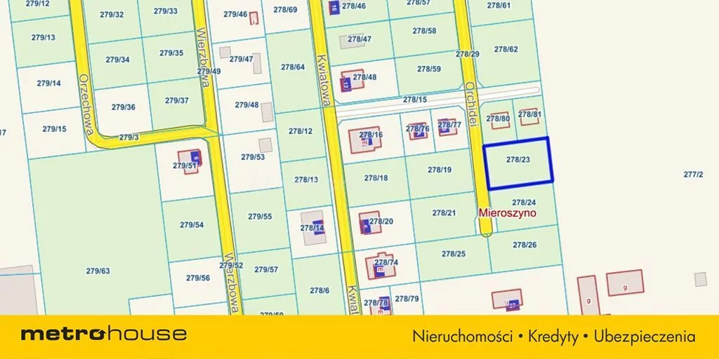 Działka 842,00 m², oferta nr , SGLUZY145, Mieroszyno, Orchidei