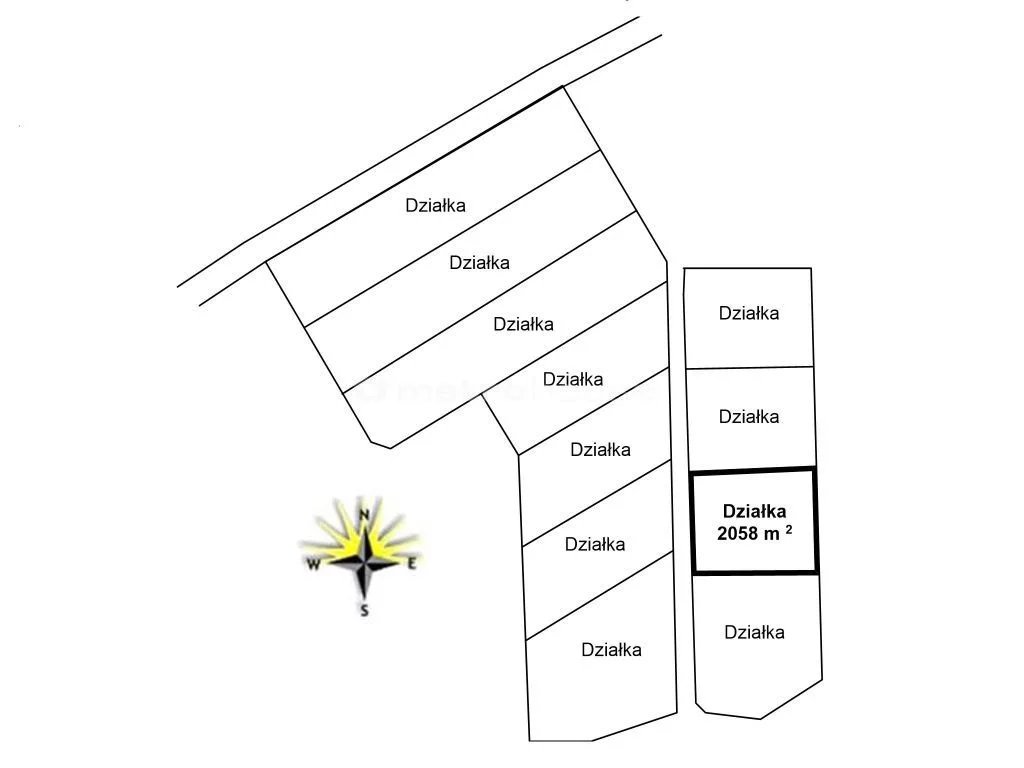 Działka 2 058,00 m², oferta nr , SADY170, Ostrowite