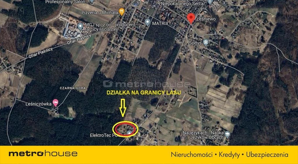 Działka 6 500,00 m², oferta nr , SGCAMA284, Leśniewo, Piaskowa