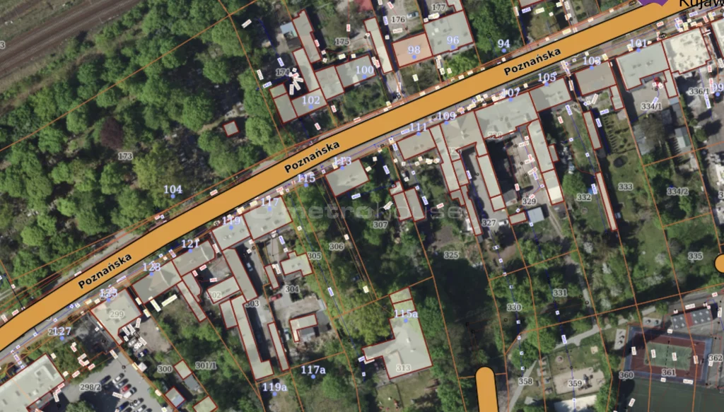 Działka 1 362,00 m², oferta nr , SGSICI108, Toruń, Poznańska