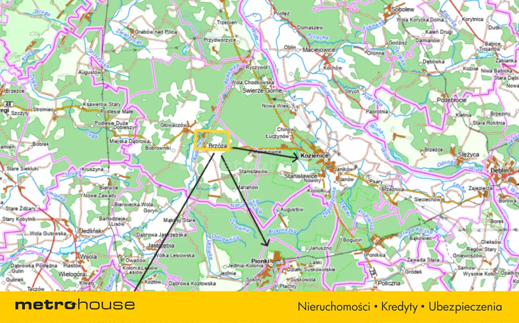 Działka 1 153,00 m², oferta nr , SGDACO551, Brzóza, Ryczywolska