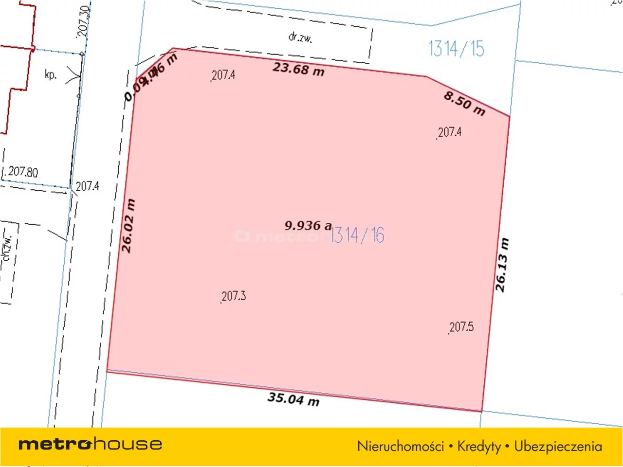 Działka 985,00 m², oferta nr , HOSA353, Rzeszów, Budziwój