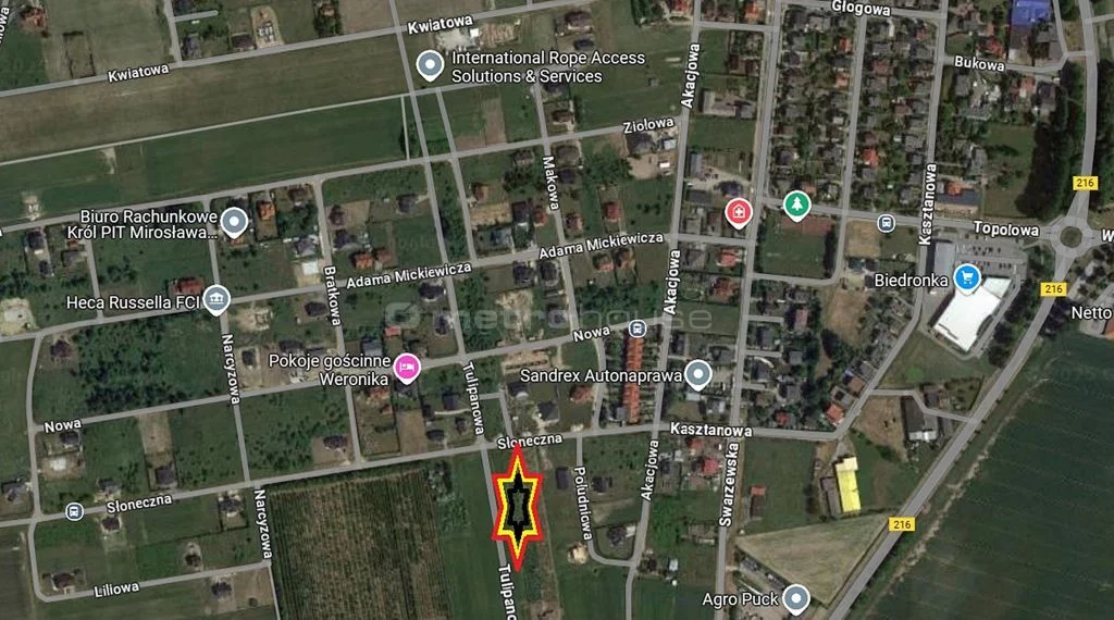Działka 891,00 m², oferta nr , SGGINY793, Puck, Słoneczna
