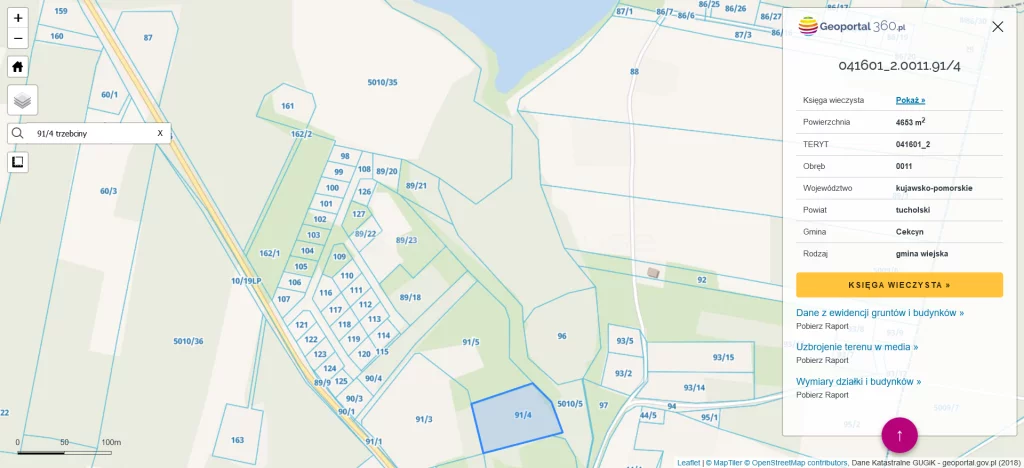 Działka 4 651,00 m², oferta nr , SGGIGE931, Trzebciny