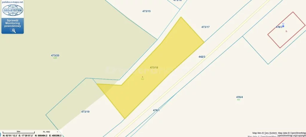 Działka 3 001,00 m², oferta nr , SGBEKA552, Swornegacie, Wączos