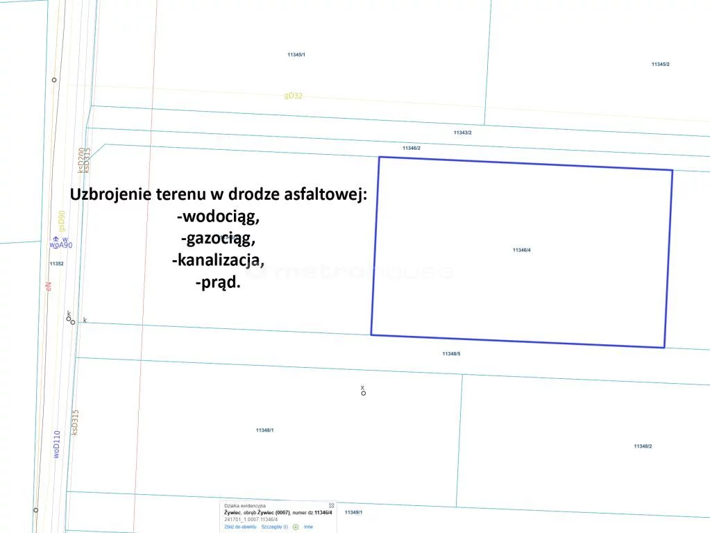 Działka 863,00 m², oferta nr , SGGEHA908, Żywiec, Wschodnia